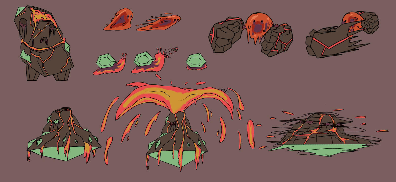 Enemy Concepts for a Lava Civilization