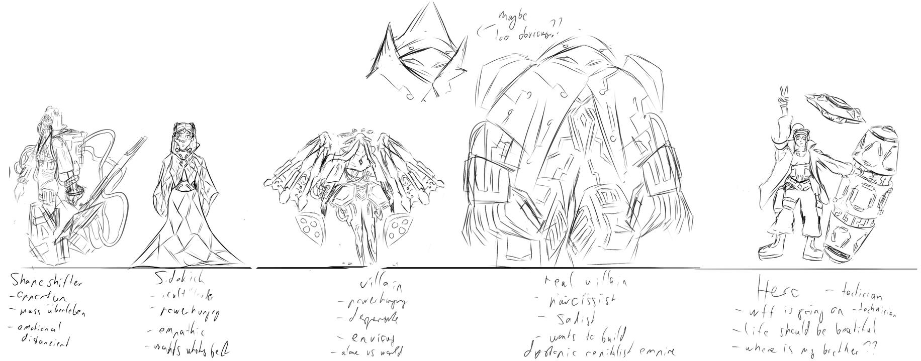 Various Characters for a potential Sci-Fi Story