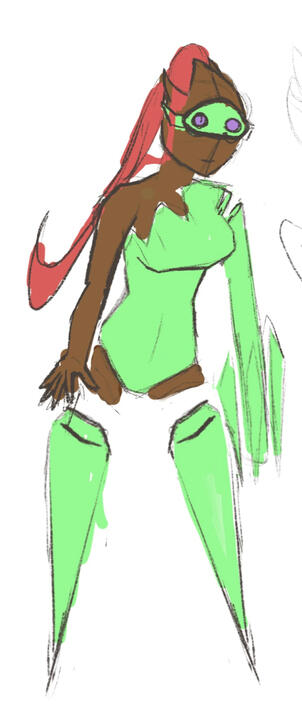 Ly, Companion of Len, trying to bring the Lava Society back in Order